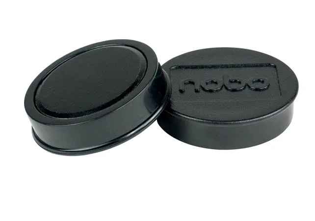 Magnetka, silná, 38mm, 10ks, NOBO, čierna 2