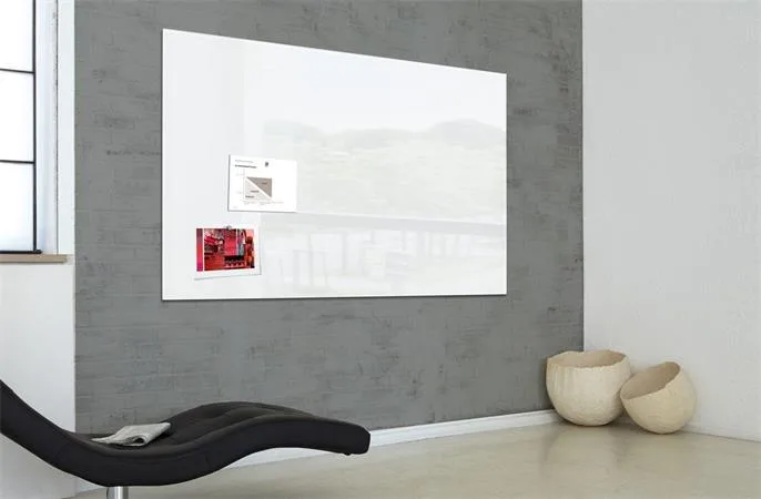 Magnetická sklenená tabuľa, 120x180 cm, SIGEL "Artverum® ", biela 8