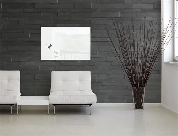 Magnetická sklenená tabuľa, 100x65 cm, SIGEL "Artverum®, biela 2