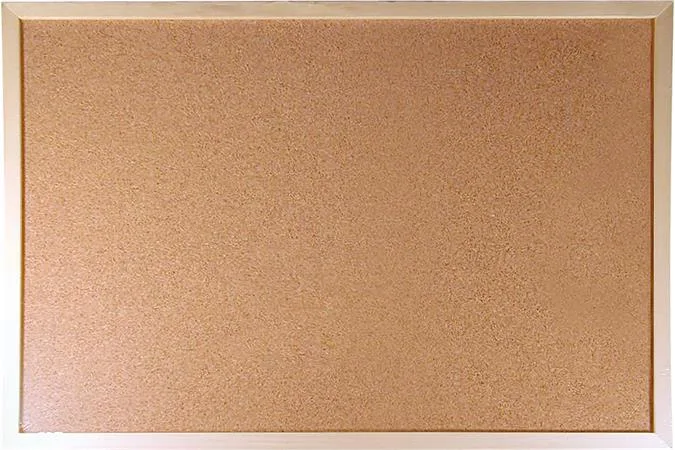 Korková tabuľa, obojstranná (korok/korok), 60x90 cm, drevený rám, VICTORIA VISUAL 2