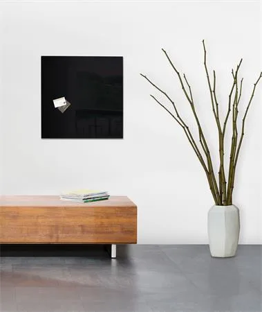 Magnetická sklenená tabuľa, 48x48 cm, SIGEL "Artverum® ", čierna 2
