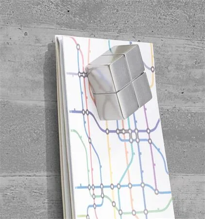 Magnetická sklenená tabuľa, 46x91 cm, SIGEL "Artverum® ", betónový vzor 8