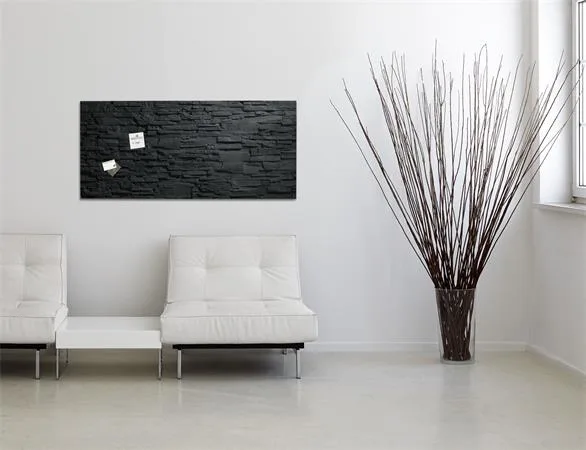Magnetická sklenená tabuľa, 46x91 cm, SIGEL "Artverum® ", bridlica 3