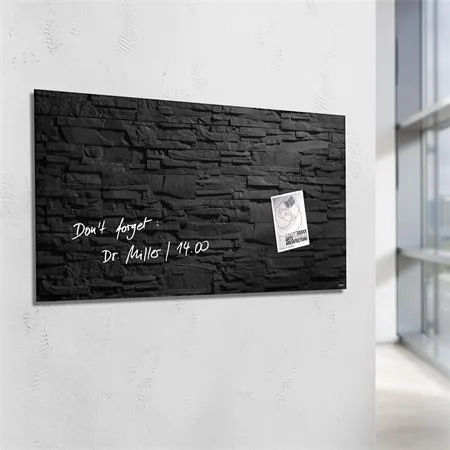 Magnetická sklenená tabuľa, 46x91 cm, SIGEL "Artverum® ", bridlica 4
