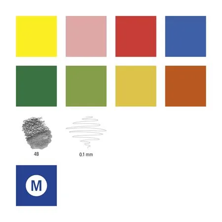 Štetec, sada, obojstranné, STAEDTLER "Mixed Set 5", 8 rôznych farieb 4