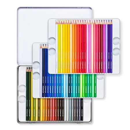 Farebné ceruzky, sada, šesťhranné, kovová krabica, STAEDTLER "146 C", 72 rôznych farieb 2
