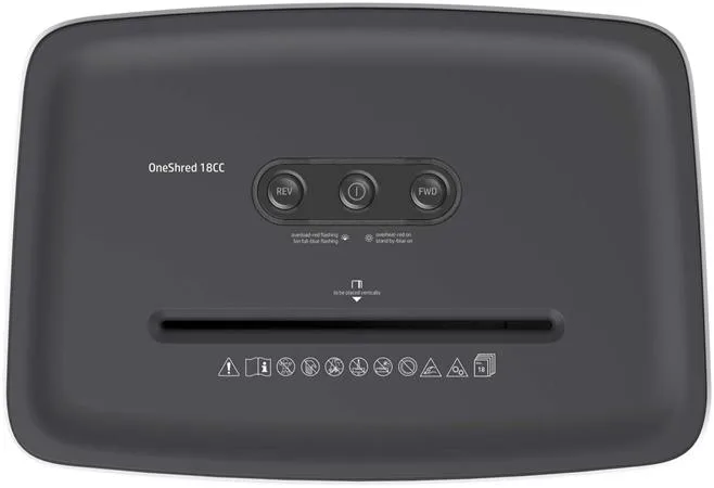 Skartovací stroj, konfety, 18 listov, HP "Oneshred 18CC", svetlosivý 3
