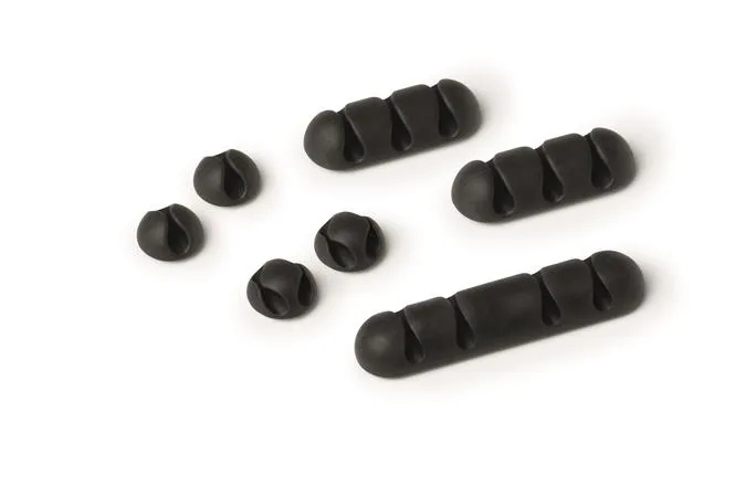 Držiak na káble, samolepiaci, DURABLE "CAVOLINE® Clip mix", grafitová 2