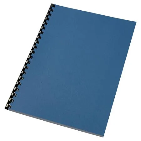 Zadný obal, A4, 250 g, koženkový vzor, GBC "LeatherGrain", modrá 3