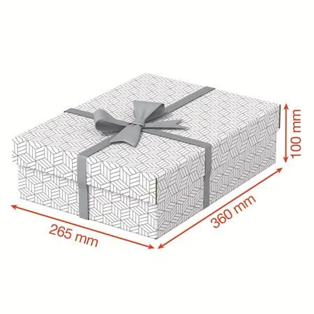 Úložný a darčekový box, ESSELTE "Home", biely 4