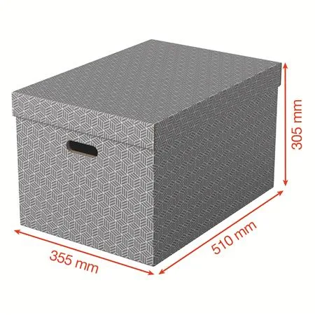 Úložný box, veľ. L, ESSELTE "Home", sivý 3
