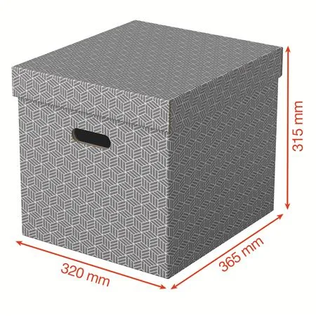 Úložný kubický box, ESSELTE "Home", sivý 3