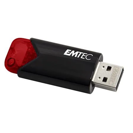 USB kľúč, 16GB, USB 3.2, EMTEC "B110 Click Easy", čierna-červená 2
