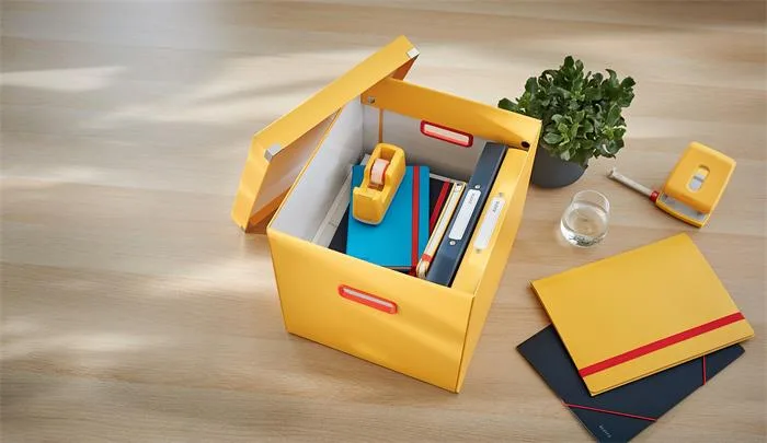 Škatuľa, štvorcová, veľkosť L, LEITZ "Cosy Click&Store", teplá žltá 3