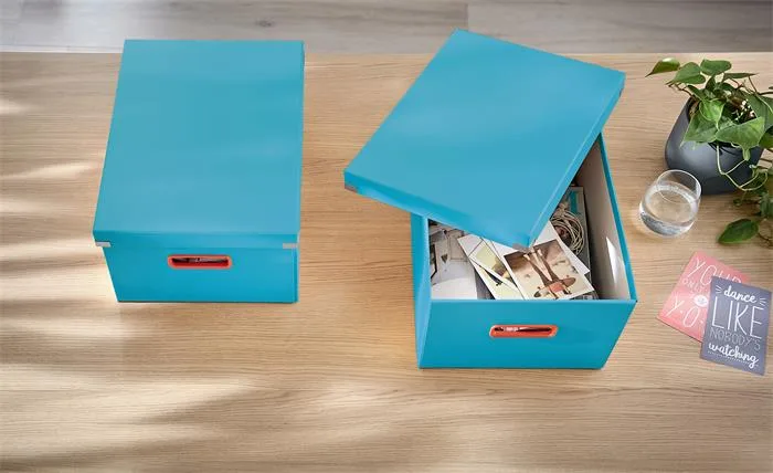 Škatuľa, veľkosť M, LEITZ "Cosy Click&Store", pokojná modrá 2