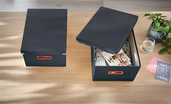 Škatuľa, veľkosť M, LEITZ "Cosy Click&Store", zamatová sivá 2