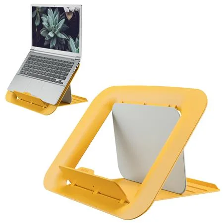 Stojan na notebook, nastaviteľný, LEITZ "Ergo Cosy", teplá žltá 2