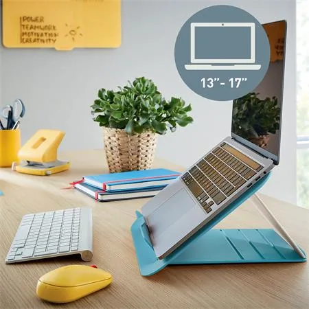 Stojan na notebook, nastaviteľný, LEITZ "Ergo Cosy", pokojná modrá 5