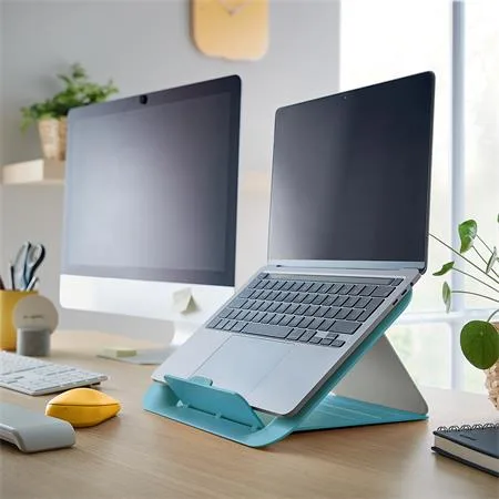 Stojan na notebook, nastaviteľný, LEITZ "Ergo Cosy", pokojná modrá 6