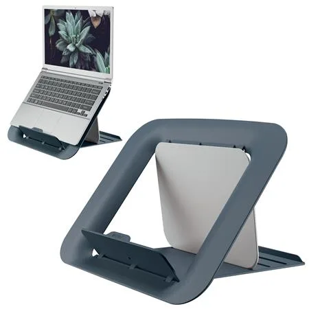 Stojan na notebook, nastaviteľný, LEITZ "Ergo Cosy", zamatová sivá 2