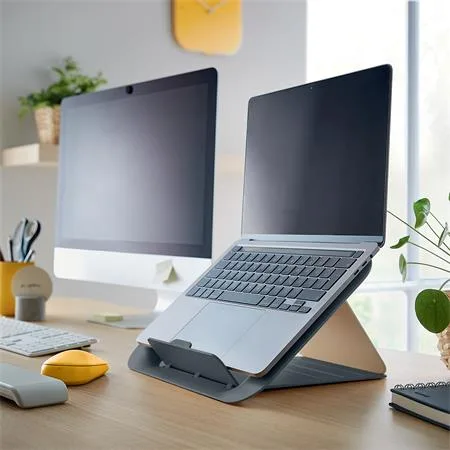 Stojan na notebook, nastaviteľný, LEITZ "Ergo Cosy", zamatová sivá 6