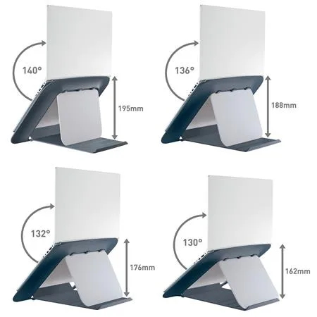 Stojan na notebook, nastaviteľný, LEITZ "Ergo Cosy", zamatová sivá 8