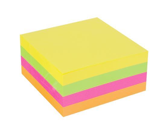 Samolepiaci bloček, 75x75 mm, 400 listov, VICTORIA OFFICE, neónový 3