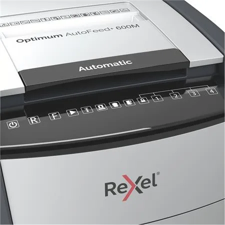Skartovací stroj, mikrokonfety, 600 listov, REXEL "Optimum AutoFeed+ 600M" 6