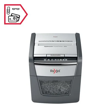 Skartovací stroj, konfety, 45 listov, REXEL "Optimum AutoFeed 45X" 8