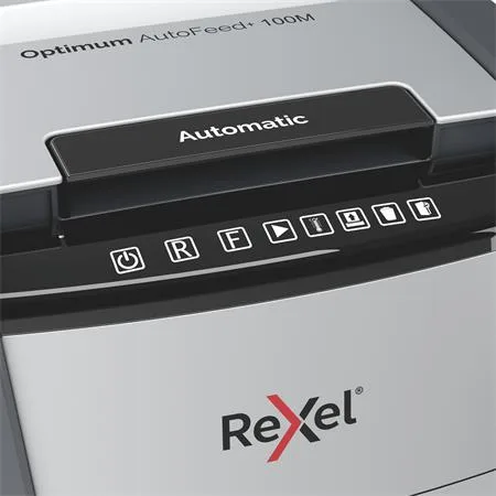 Skartovací stroj, mikrokonfety, 100 listov, REXEL "Optimum AutoFeed+ 100M" 6