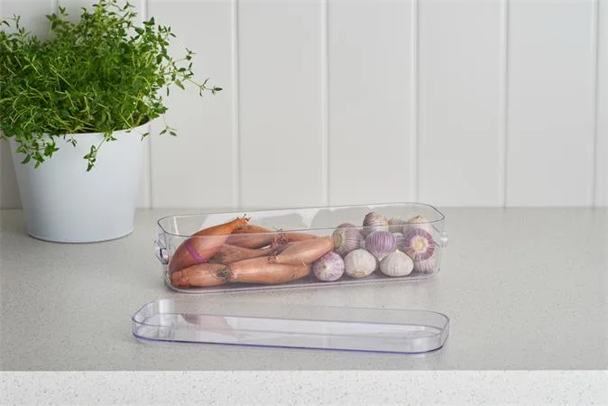 Úložný box, plastový, 1,3 l, SMARTSTORE "Compact Clear Slim", priehľadný 3