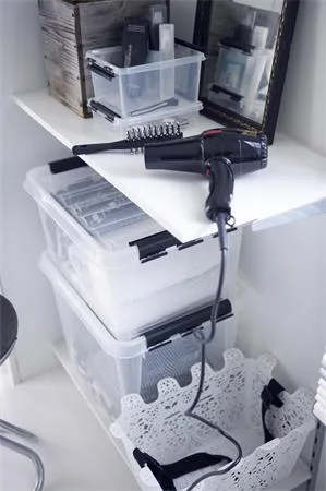 Úložný box, plastový, 1 l, čierne úchytky, SMARTSTORE "Classic 1", priehľadný 4