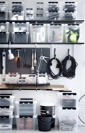 Úložný box, plastový, 3 l, čierne úchytky, SMARTSTORE "Classic 3", priehľadný 2