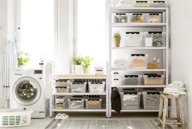 Úložný box, plastový, 3,5 l, čierne úchytky, SMARTSTORE "Classic 4", priehľadný 3