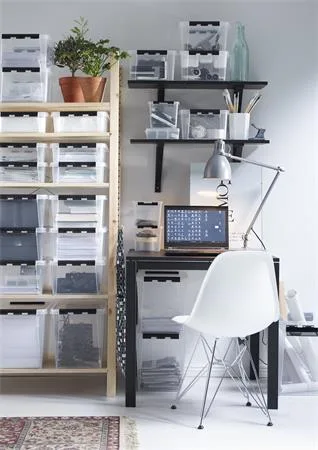 Úložný box, plastový, 14 l, čierne úchytky, SMARTSTORE "Classic 15", priehľadný 7