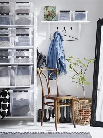 Úložný box, plastový, 25 l, čierne úchytky, SMARTSTORE "Classic 16", priehľadný 6