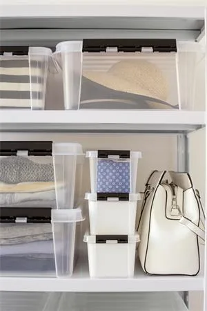 Úložný box, plastový, 21 l, čierne úchytky, SMARTSTORE "Classic 24", priehľadný 3