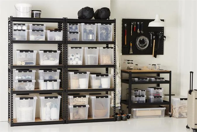 Úložný box, plastový, 21 l, čierne úchytky, SMARTSTORE "Classic 24", priehľadný 4