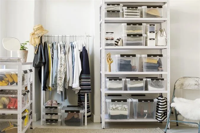 Úložný box, plastový, 21 l, čierne úchytky, SMARTSTORE "Classic 24", priehľadný 5