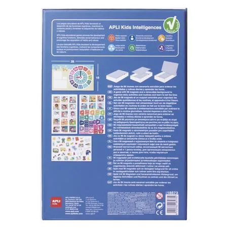 Sada na rozvíjanie zručností, magnetická, 96 ks, APLI Kids "Magnets", hodiny 2
