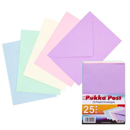 Obálka, C6, silikónová, PUKKA PAD "Pastel", mix farieb 2