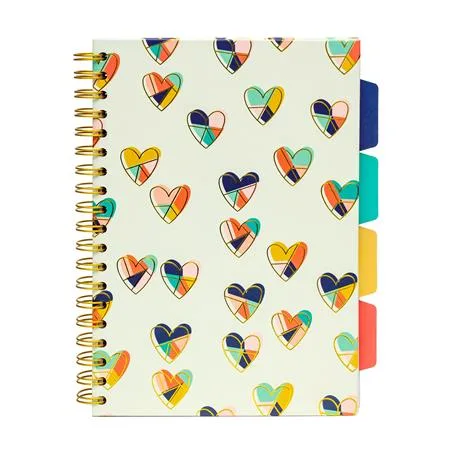 Špirálový zošit, B5, linajkový, 100 listov, PUKKA PAD "Floral Love Project Book", mix vzorov 2