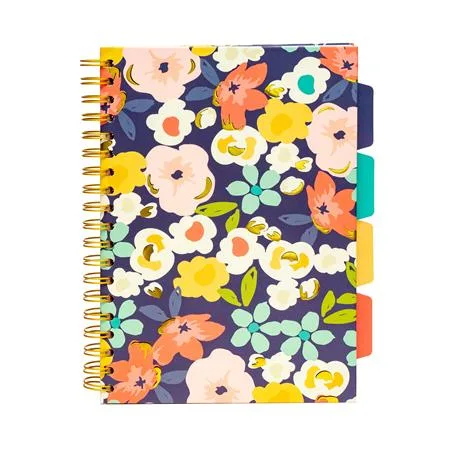 Špirálový zošit, B5, linajkový, 100 listov, PUKKA PAD "Floral Love Project Book", mix vzorov 3