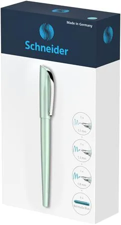 Plniace pero, darčeková sada, 1,1 mm, darček: 1,5 a 1,8 mm hrot SCHNEIDER "Callissima", mätovo zelené 2