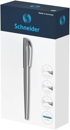 Plniace pero, darčeková sada, 1,1 mm, darček: 1,5 a 1,8 mm hrot SCHNEIDER "Callissima", antracitovo sivé 2