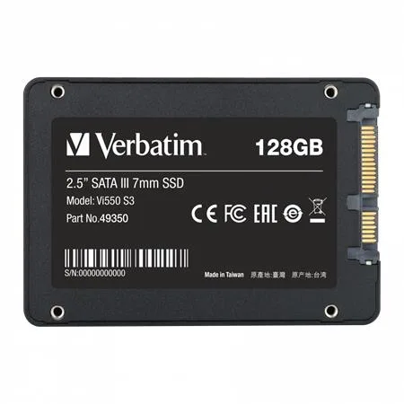 SSD (vnútorná  pamäť), 128GB, SATA 3, 430/560MB/s, VERBATIM "Vi550" 3