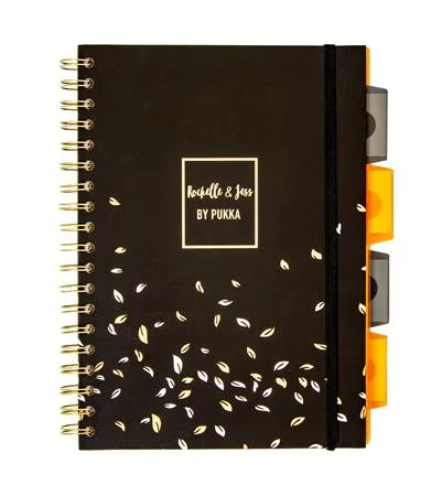 Špirálový zošit, B5, linajkový, 100 listový, PUKKA PAD "Rochelle & Jess Project Book", mix farieb 3