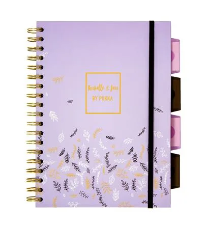 Špirálový zošit, B5, linajkový, 100 listový, PUKKA PAD "Rochelle & Jess Project Book", mix farieb 4