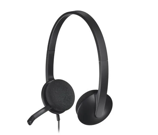 Slúchadlá, stereo, s mikrofónom, LOGITECH "H340" 3