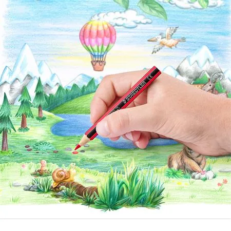 Farebné ceruzky, sada, šesťhranné, krátke, STAEDTLER "Noris Colour 185", 12 rôznych farieb 2